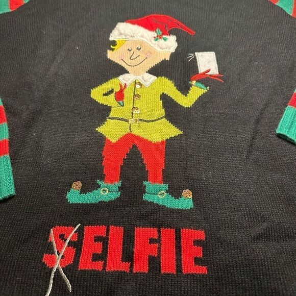 Ugly Christmas Sweater women’s selfie Elfie 2x - Picture 4 of 8